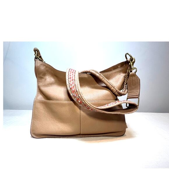 Lucky Brand 100% Leather Laya Sholder Bag Purse Handbag Color‎ Smoke Grey - Picture 2 of 9